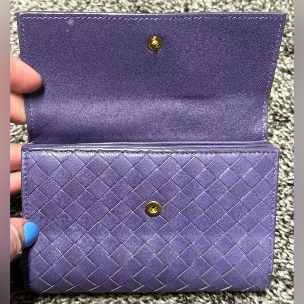Bottega Veneta purple wallet - Picture 5 of 13